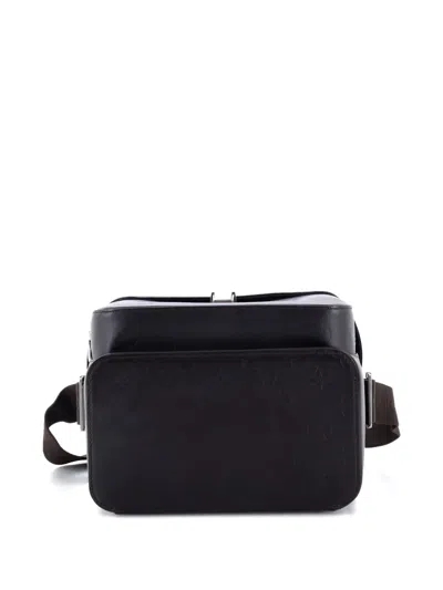 Pre-owned Louis Vuitton Charly Camera Bag Monogram Glace Leather Crossbody Bag In Brown