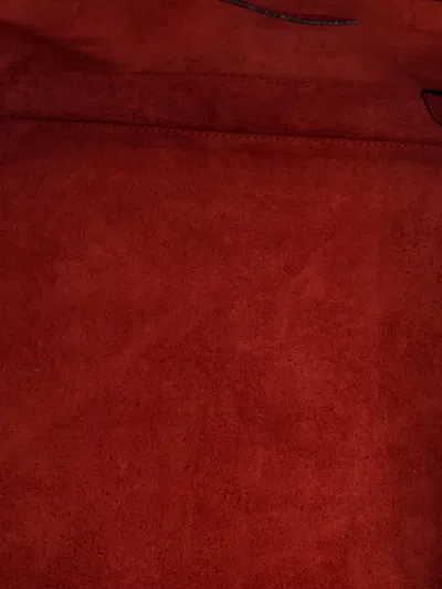 Pre-owned Celine Phantom Bag Grainy Leather Medium Tote Bag In Red