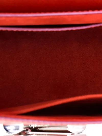 Pre-owned Louis Vuitton Twist Handbag Epi Leather Mm Crossbody Bag In Orange