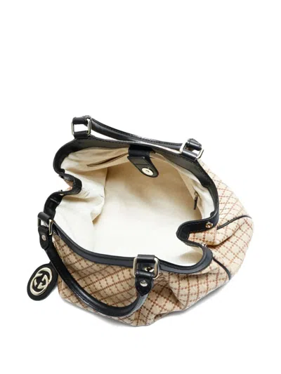 Pre-owned Gucci 2000-2015s Sookie Patterned Tote Bag In Neutral