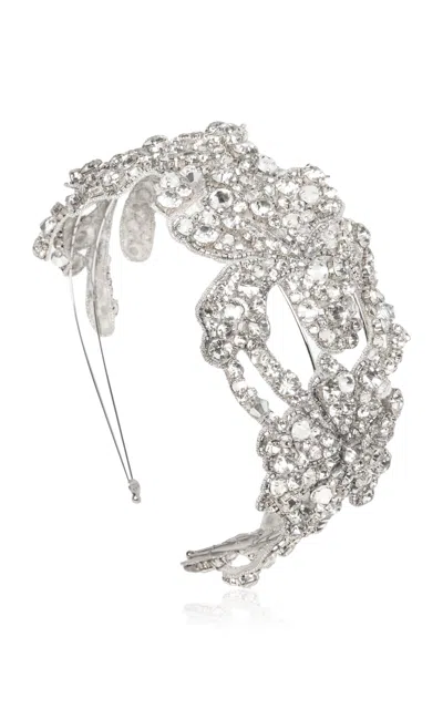 Jennifer Behr Crystal Embellished Tressa Headband In Metallic