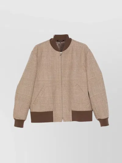 Lardini Virgin-wool Bomber Jacket In Neutral