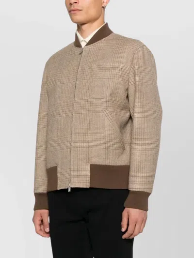 Lardini Virgin-wool Bomber Jacket In Neutral