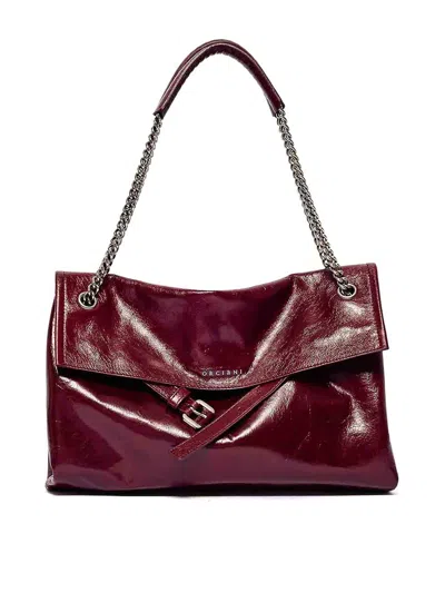 Orciani Leather Bag In Red