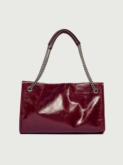 Orciani Leather Bag In Red