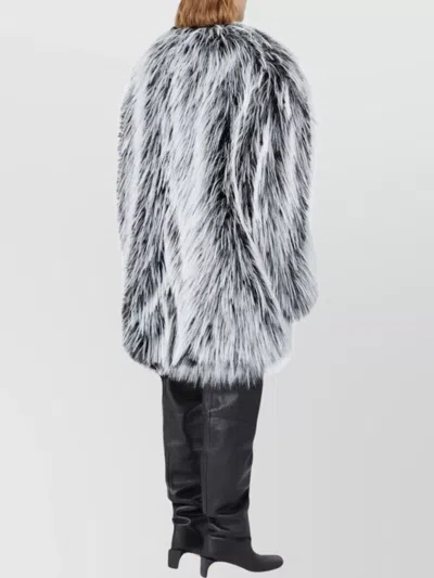Sportmax "now1234" Ecofur Jacket In Gray