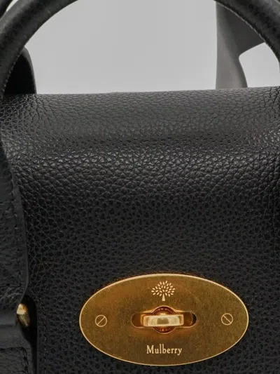 Mulberry Structured Leather Cross-body Bag Top Handle In Black