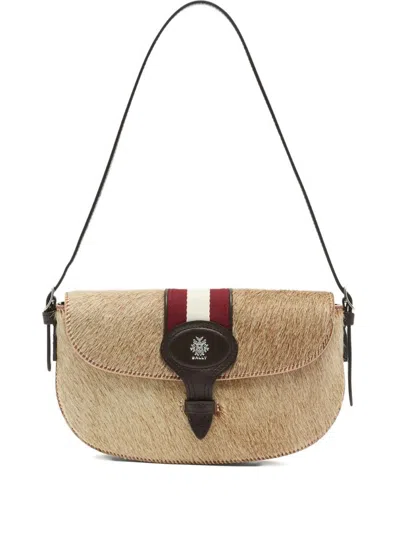 Bally Small Flap Shoulder Bag In Neutral