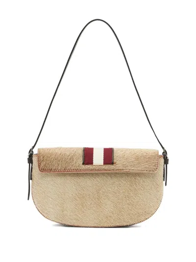 Bally Small Flap Shoulder Bag In Neutral