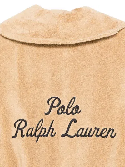 Polo Ralph Lauren Logo-embroidered Belted Bath Robe In Yellow