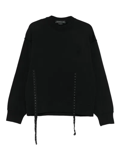 Federico Cina Corset Sweathirt Clothing In Black