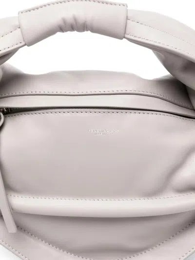 Federico Cina Midi Tortellino Leather Tote Bag In White