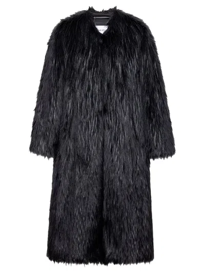 Stand Studio Carolina Faux Fur Long Coat Clothing In Black