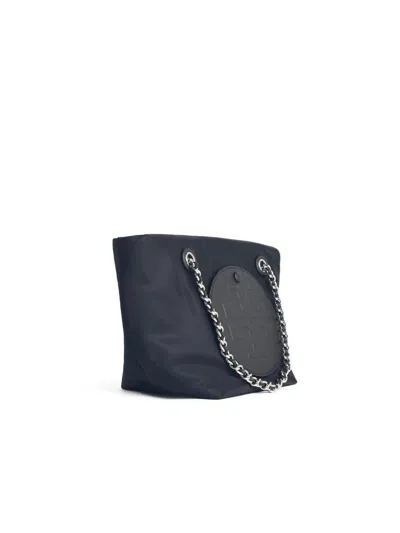 Tory Burch 'shopping Ella' Mini Bag With Black Nylon Chain In Black