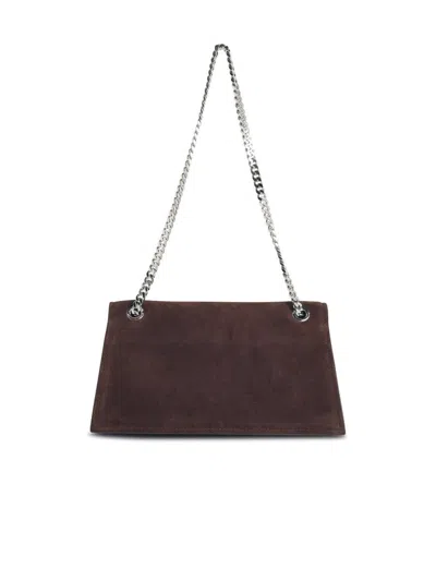 Tory Burch Medium 'kira' Crossbody Bag With Brown Suede Giretto Detail In Brown
