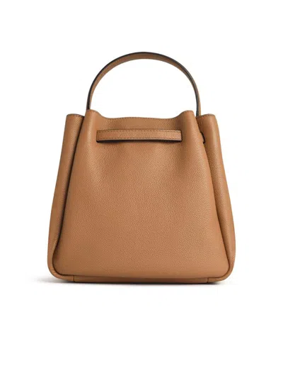 Tory Burch Small 'romy' Brown Leather Bucket Bag In Brown