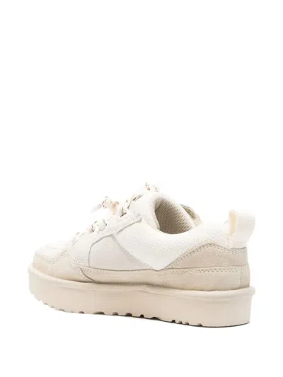 Ugg Lo Lowmel Mesh And Suede Sneakers Shoes In Neutral