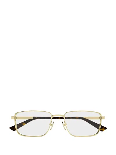 Gucci Eyewear Rectangular Frame Glasses In Gold