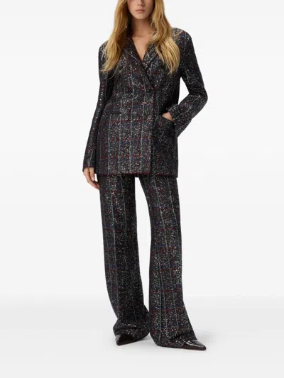 Missoni Double-breasted Checked Blazer Featuring Sequins In Multi