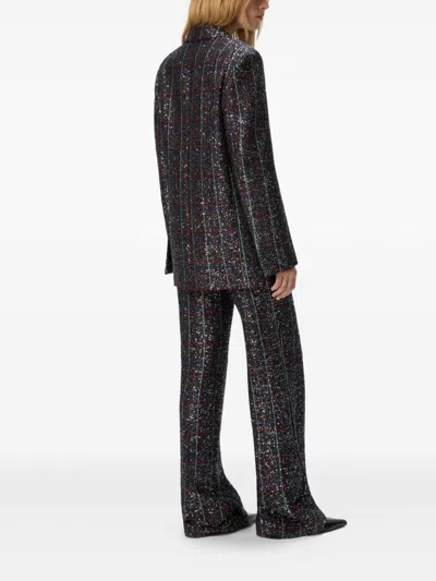 Missoni Double-breasted Checked Blazer Featuring Sequins In Multi
