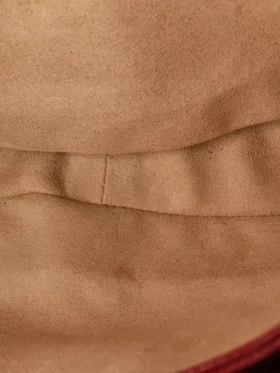 Pre-owned Gucci Horsebit 1955 Shoulder Bag Gg Coated Canvas With Leather Small Crossbody Bag In Neutral