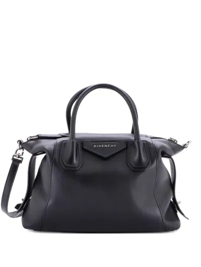 Pre-owned Givenchy Antigona Soft Bag Leather Small Satchel In Black