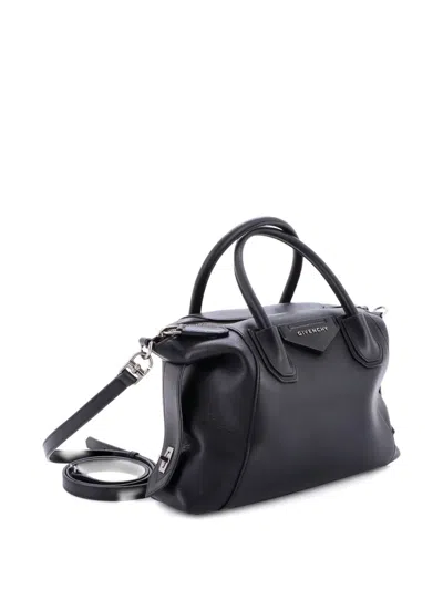 Pre-owned Givenchy Antigona Soft Bag Leather Small Satchel In Black