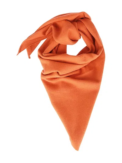 Extreme Cashmere Witch Tiangle-shaped Scarf In Orange