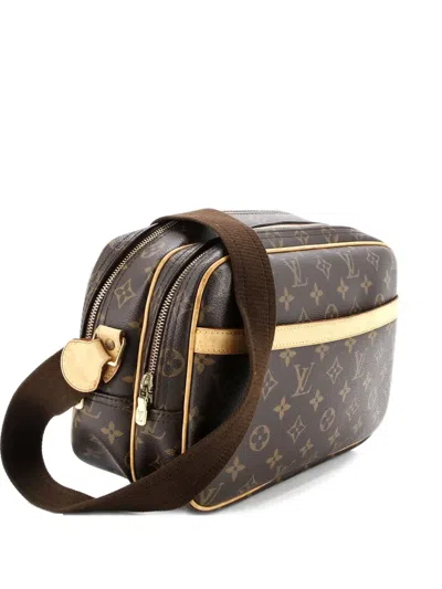 Pre-owned Louis Vuitton Reporter Bag Monogram Canvas Pm Crossbody Bag In Brown