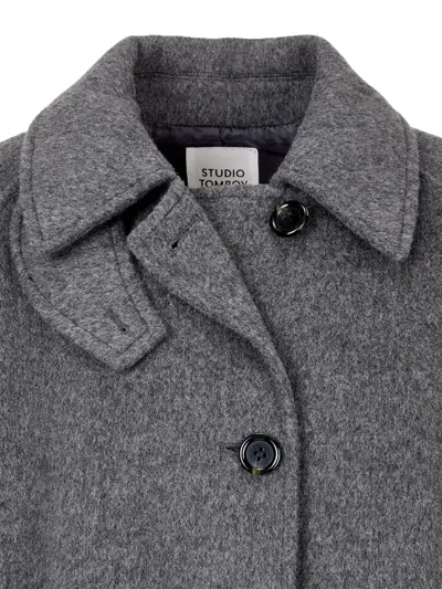 Studio Tomboy Single-breasted Coat In Gray