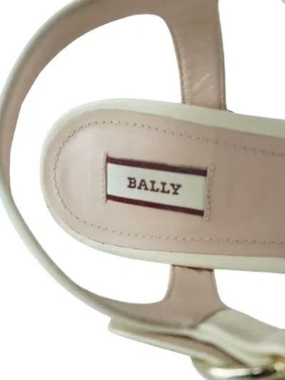 Pre-owned Bally 65mm Leather Heeled Sandals In Neutral