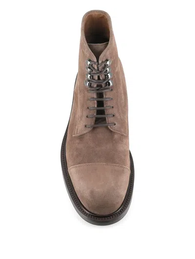 Tassinari Suede Lace-up Boots In Animal Print