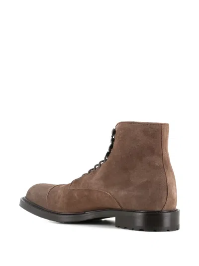 Tassinari Suede Lace-up Boots In Animal Print