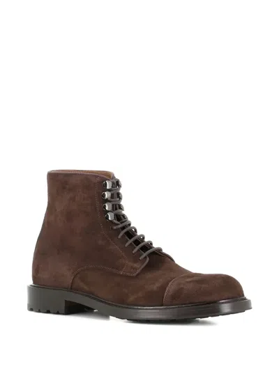 Tassinari Suede Lace-up Boots In Purple