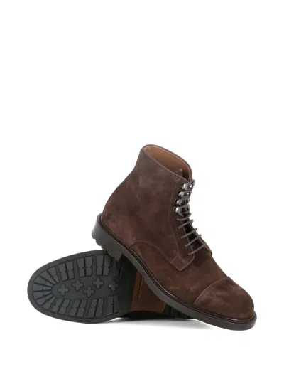 Tassinari Suede Lace-up Boots In Purple