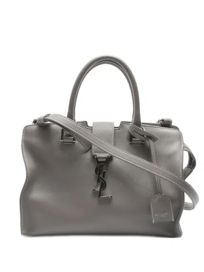 Pre-owned Saint Laurent 2019 Baby Cabas Tote Bag In Gray