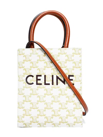 Pre-owned Celine 2020 Mini Vertical 2way Tote Bag In Neutral