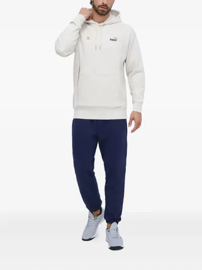 Puma Embroidered Hoodie Sweatshirt In Neutral