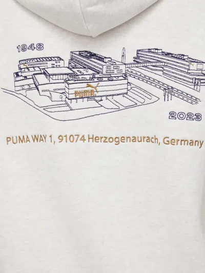 Puma Embroidered Hoodie Sweatshirt In Neutral