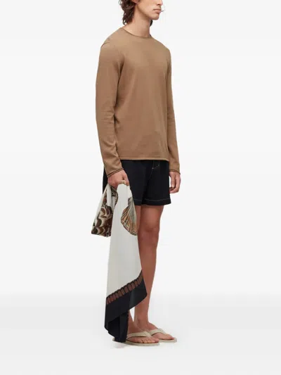 Osklen Cotton Round-neck Sweater In Brown