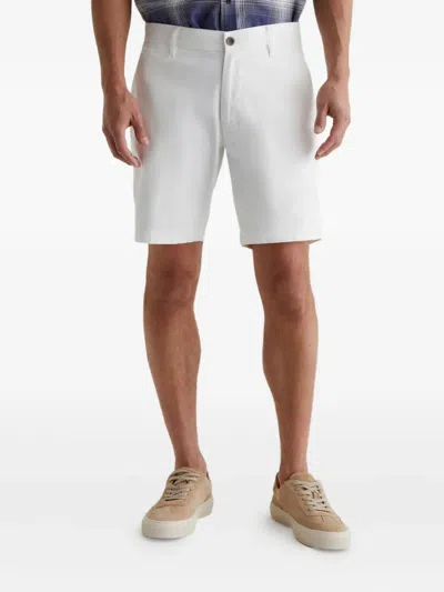 Ag Griffin Stretch Cotton Shorts In White