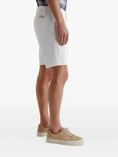 Ag Griffin Stretch Cotton Shorts In White