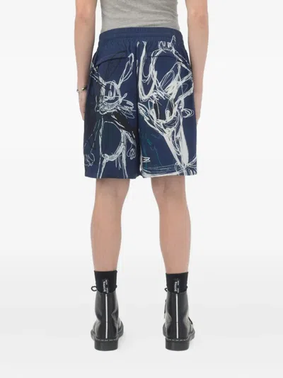 Domrebel Roo Drawstring Shorts In Blue