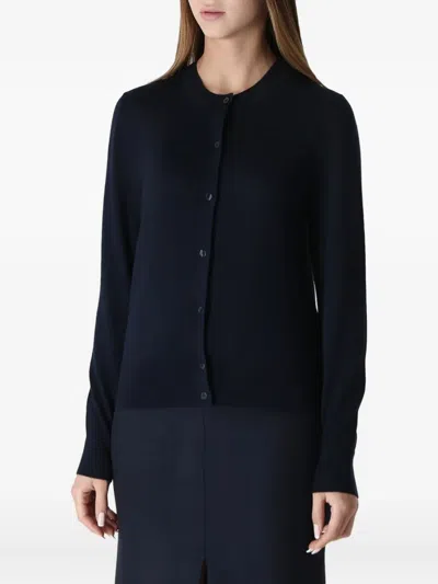 Hugo Boss Buttoned Cardigan In Blue