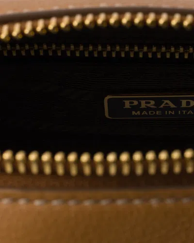 Prada Leather Shoulder Bag In Brown