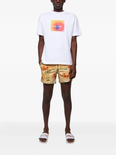 Les Benjamins Drawstring Printed Swim Shorts In Multi
