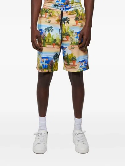 Les Benjamins Printed Shorts In Multi