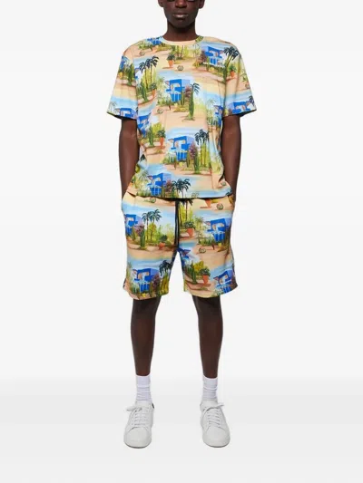 Les Benjamins Printed Shorts In Multi