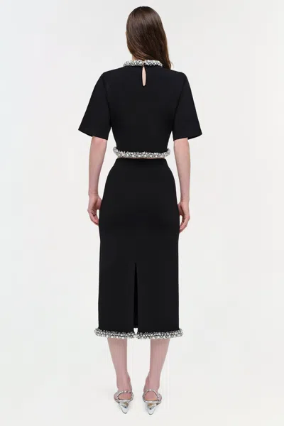 Simkhai Ozelle Crewneck Top In Black In Black