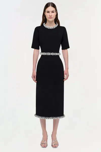 Simkhai Women's Idina Embellished Knit Skirt In Black In Black